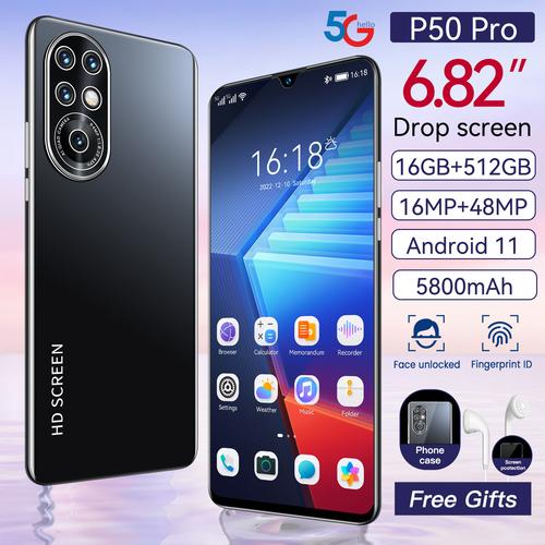 跨境专供电商手机 p50pro智能手机1+8g工厂批发外贸安卓大屏手机